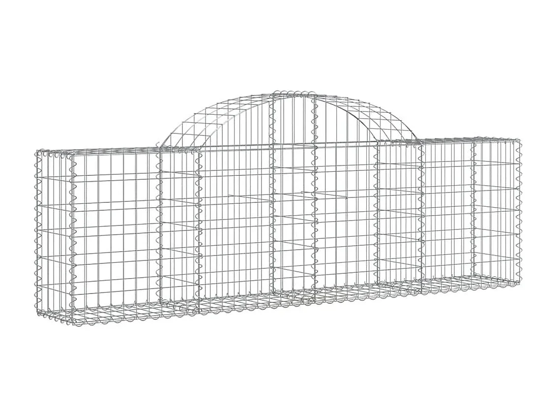 Panier de gabions arqué 200x30x60-80 Fer galvanisé