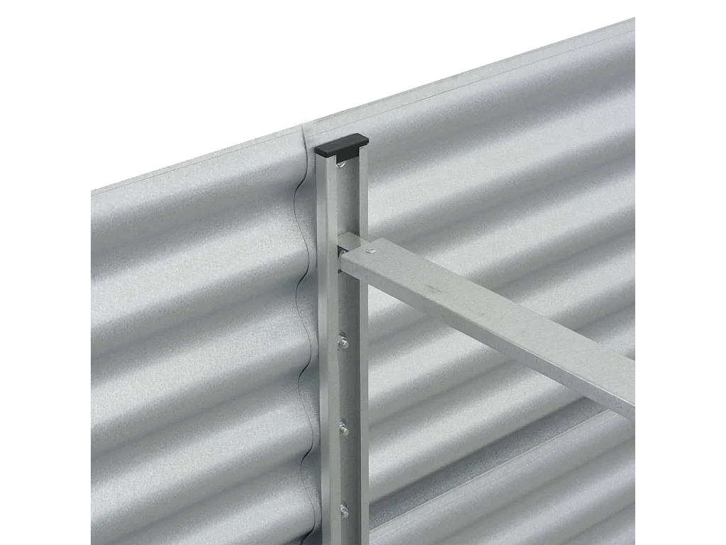 Jardinière 320x80x44 Acier galvanisé Argenté