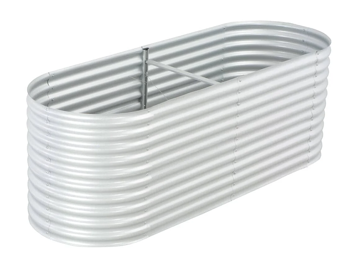 Jardinière 240x80x81 Acier galvanisé Argenté