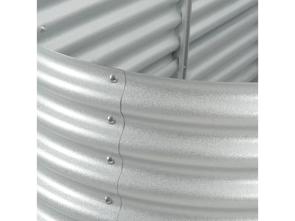 Jardinière 240x80x81 Acier galvanisé Argenté