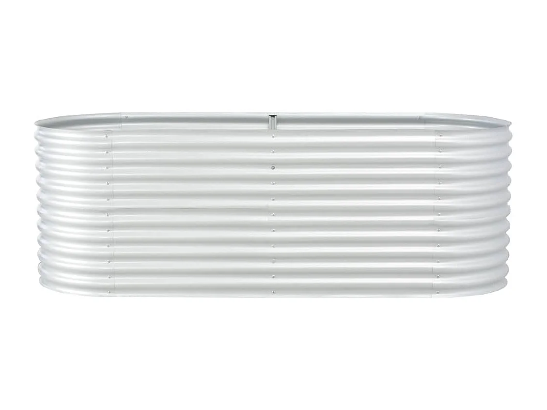 Jardinière 240x80x81 Acier galvanisé Argenté