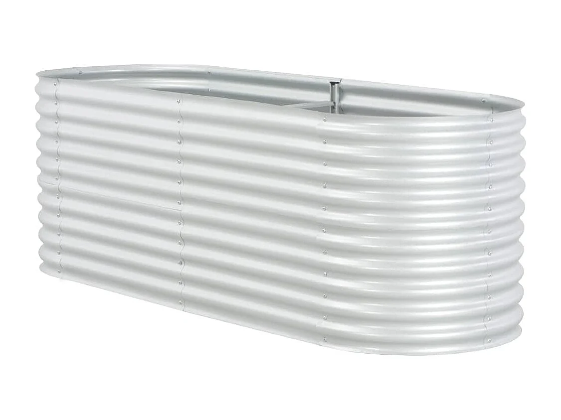 Jardinière 240x80x81 Acier galvanisé Argenté