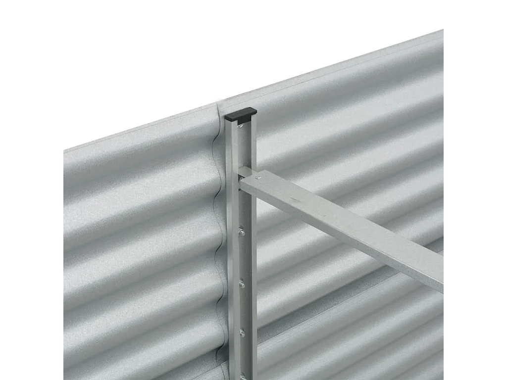 Jardinière 240x80x81 Acier galvanisé Argenté