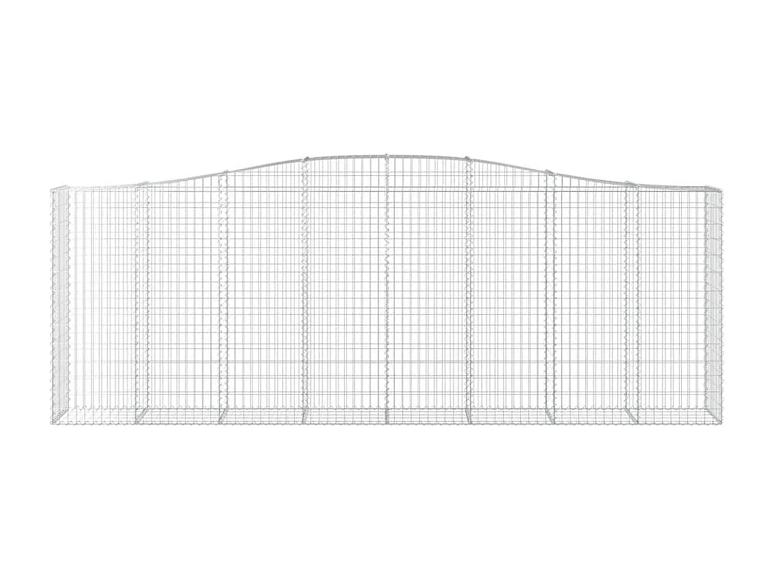 Paniers à gabions arqués 6 pcs 400x50x140-160 Fer galvanisé