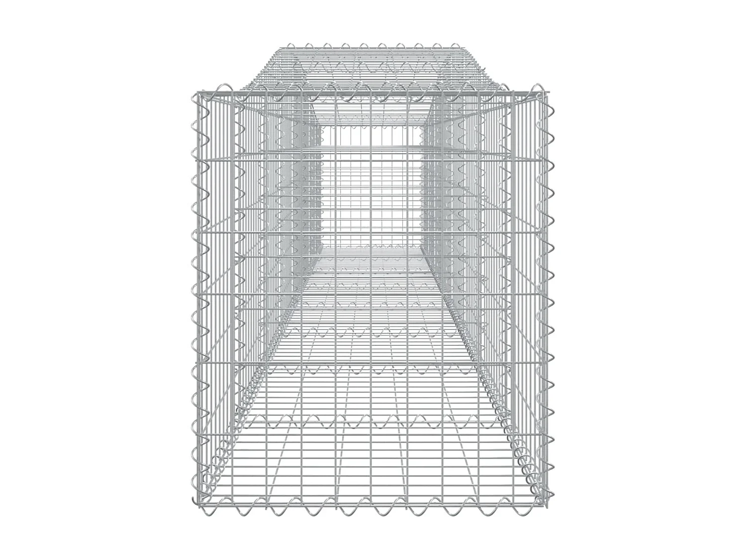 Paniers à gabions arqués 3 pcs 400x50x60-80 Fer galvanisé