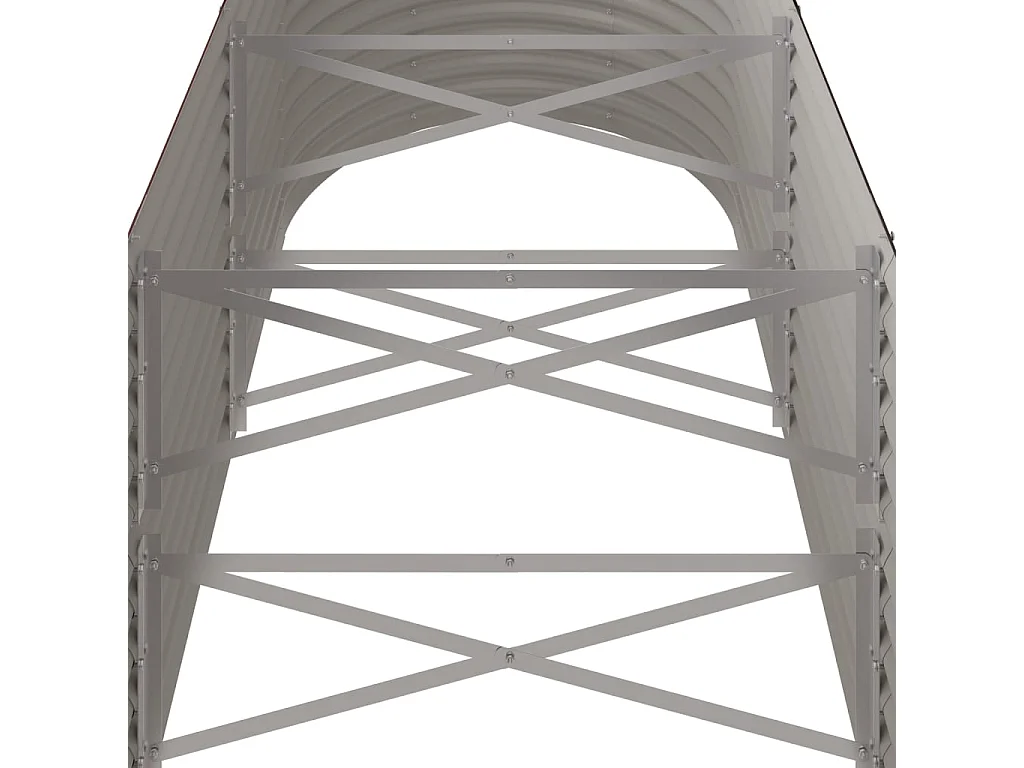 Jardinière de jardin Acier enduit de poudre 224x80x68 Marron