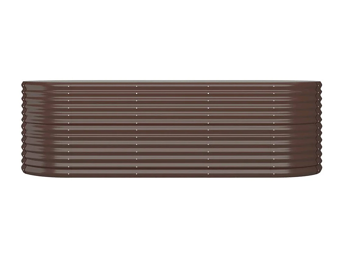 Jardinière de jardin Acier enduit de poudre 224x80x68 Marron