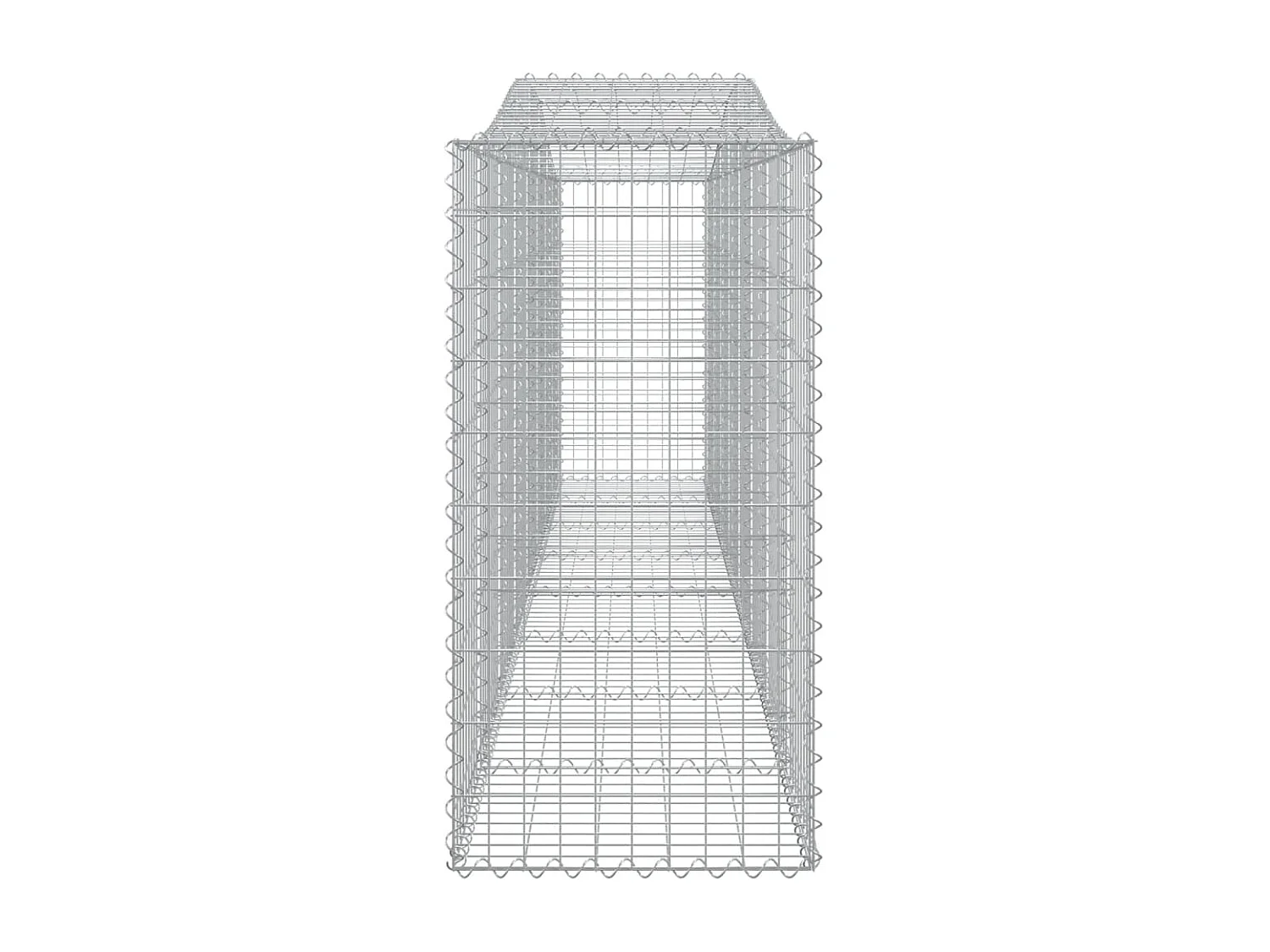 Paniers à gabions arqués 3 pcs 400x50x100-120 Fer galvanisé