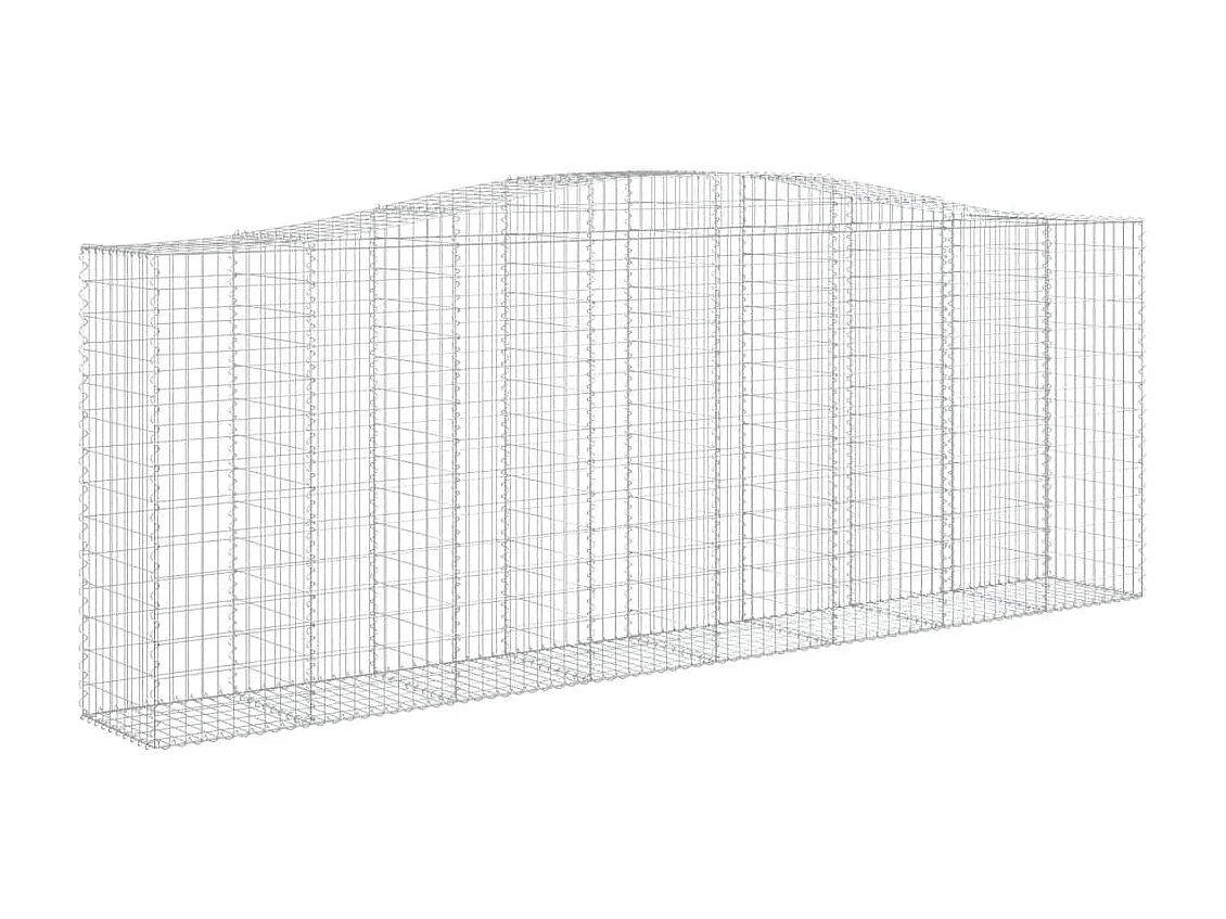 Paniers à gabions arqués 10 pcs 400x50x140-160 Fer galvanisé