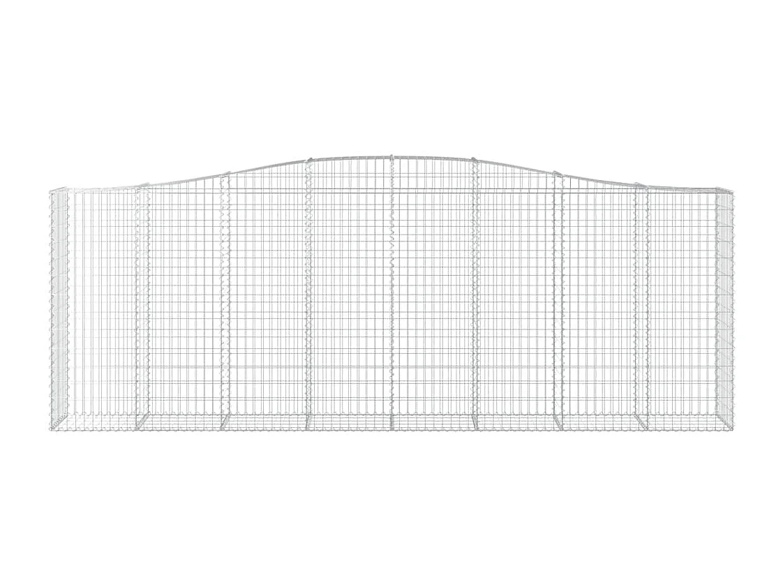 Paniers à gabions arqués 10 pcs 400x50x140-160 Fer galvanisé