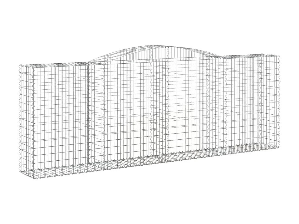 Paniers à gabions arqués 7 pcs 400x50x140-160 Fer galvanisé