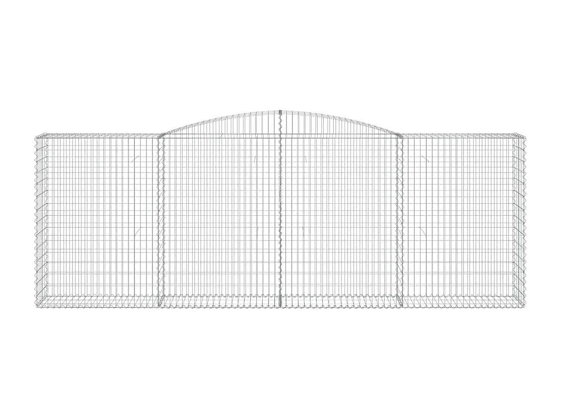Paniers à gabions arqués 7 pcs 400x50x140-160 Fer galvanisé
