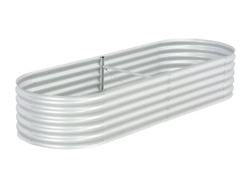 Jardinière 240x80x44 Acier galvanisé Argenté