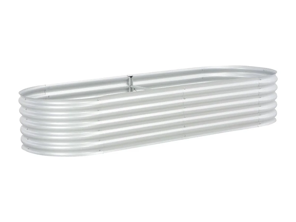 Jardinière 240x80x44 Acier galvanisé Argenté