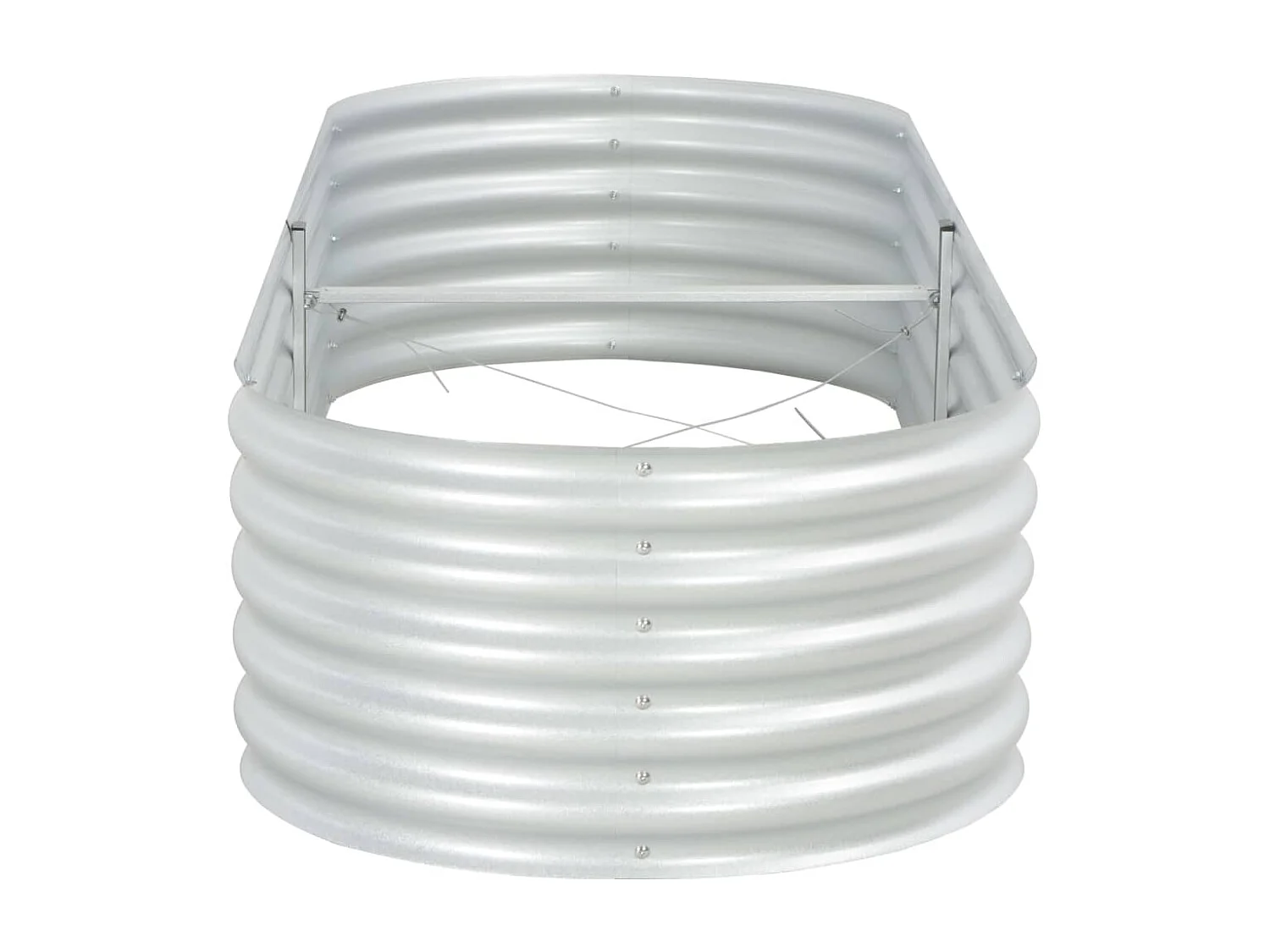 Jardinière 240x80x44 Acier galvanisé Argenté