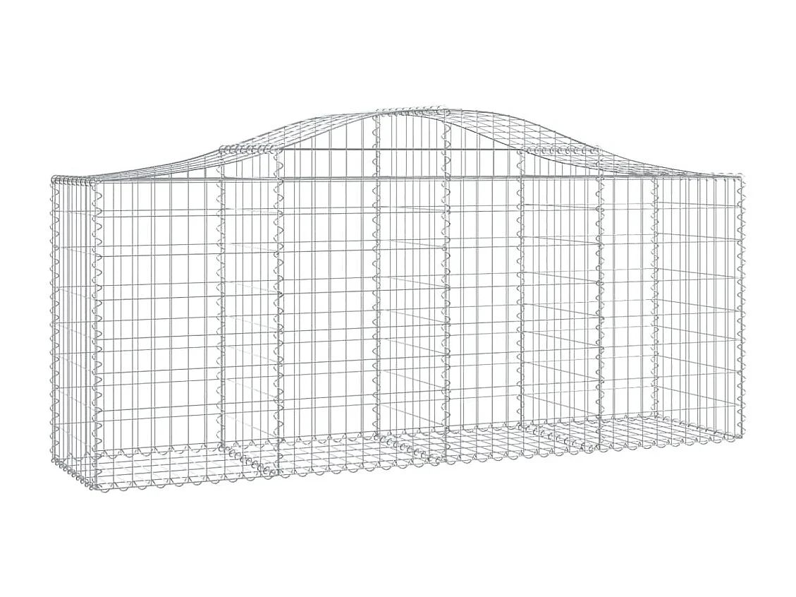 Paniers à gabions arqués 7 pcs 200x50x80-100 Fer galvanisé