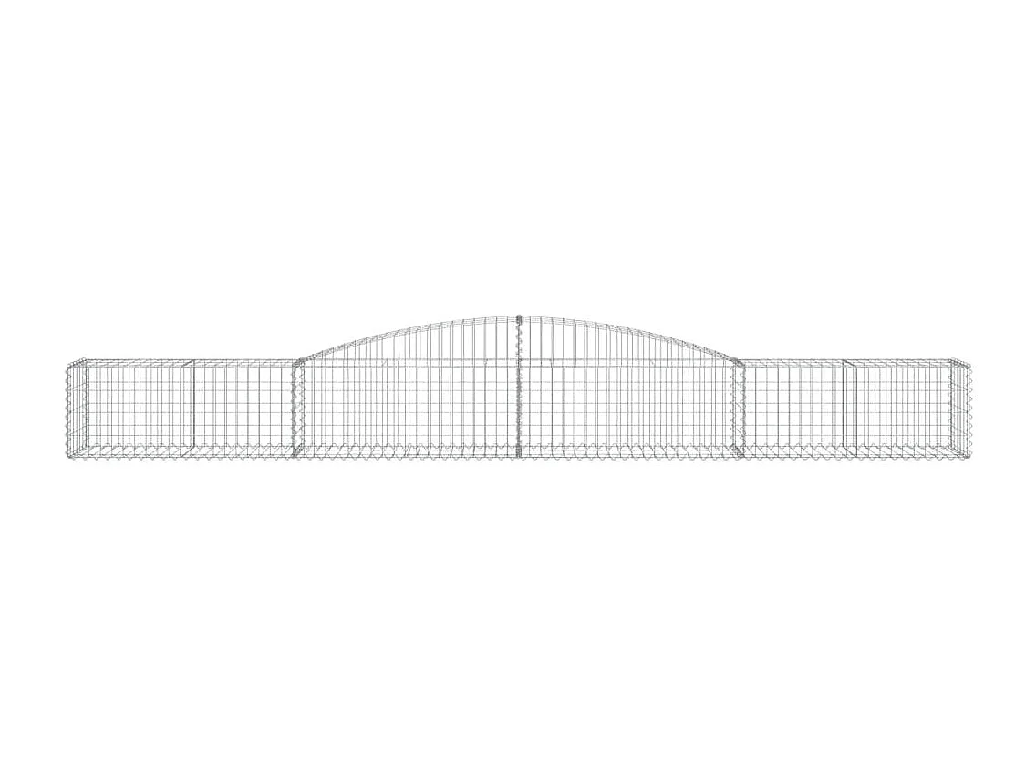 Paniers à gabions arqués 8 pcs 400x50x40-60 Fer galvanisé