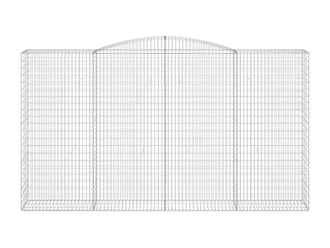Paniers à gabions arqués 5 pcs 400x50x220-240 Fer galvanisé