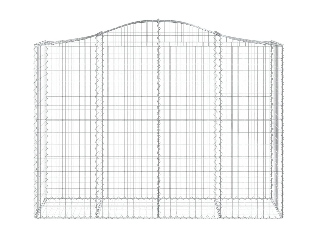 Paniers à gabions arqués 12 pcs 200x50x140-160 Fer galvanisé