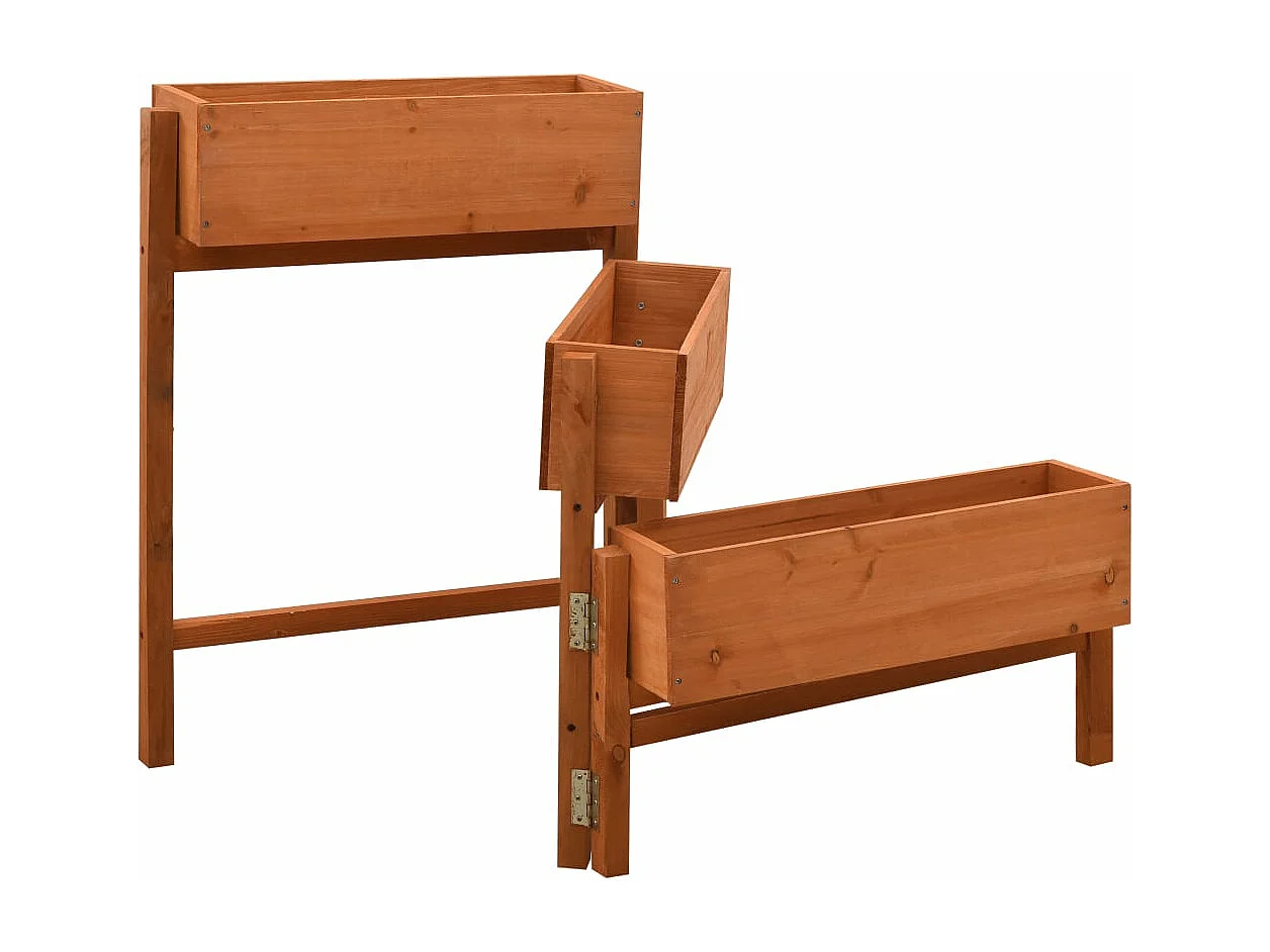 Jardinière pliable de jardin Orange 60x14x75 Bois de sapin