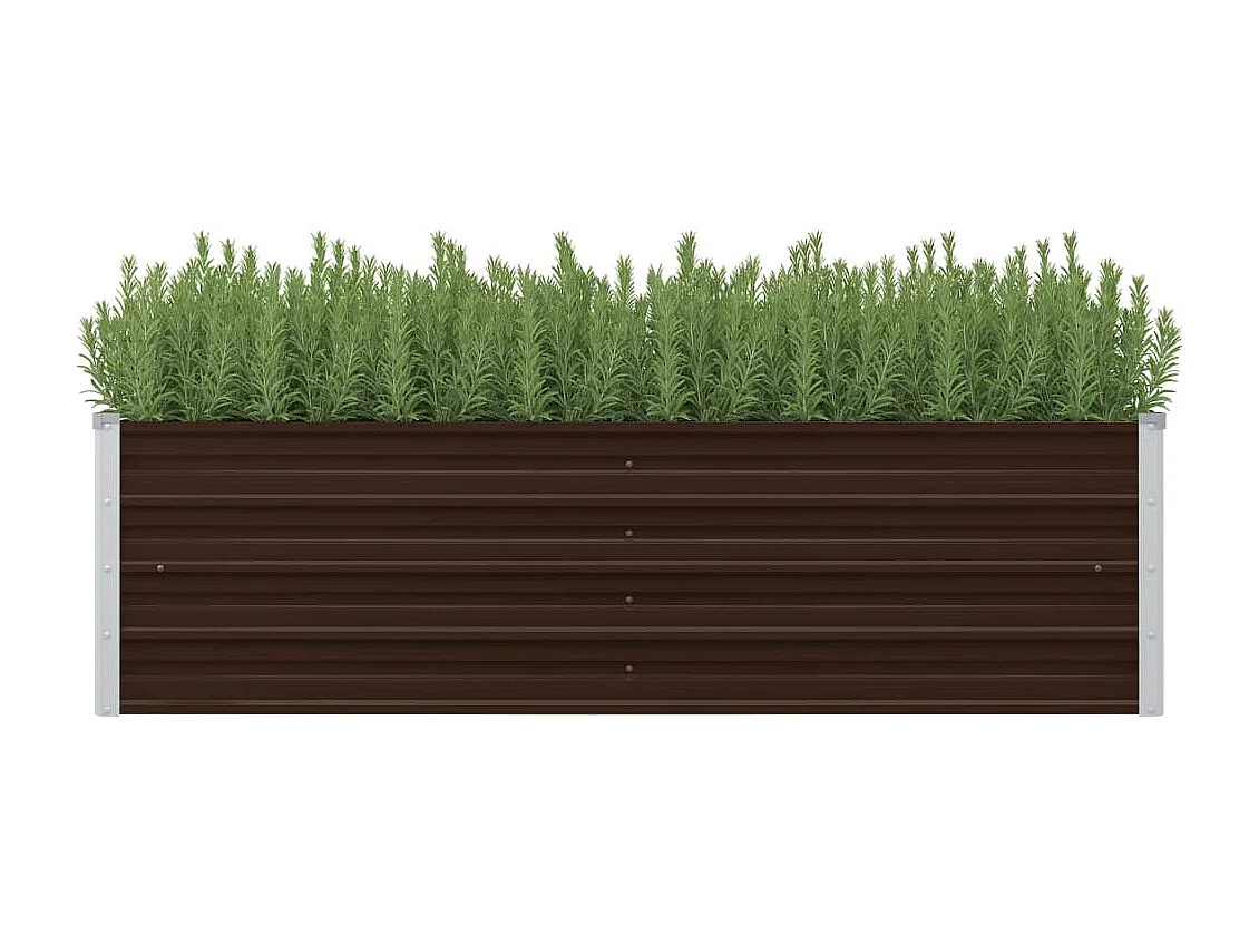 Jardinière Marron 160x40x45 Acier galvanisé