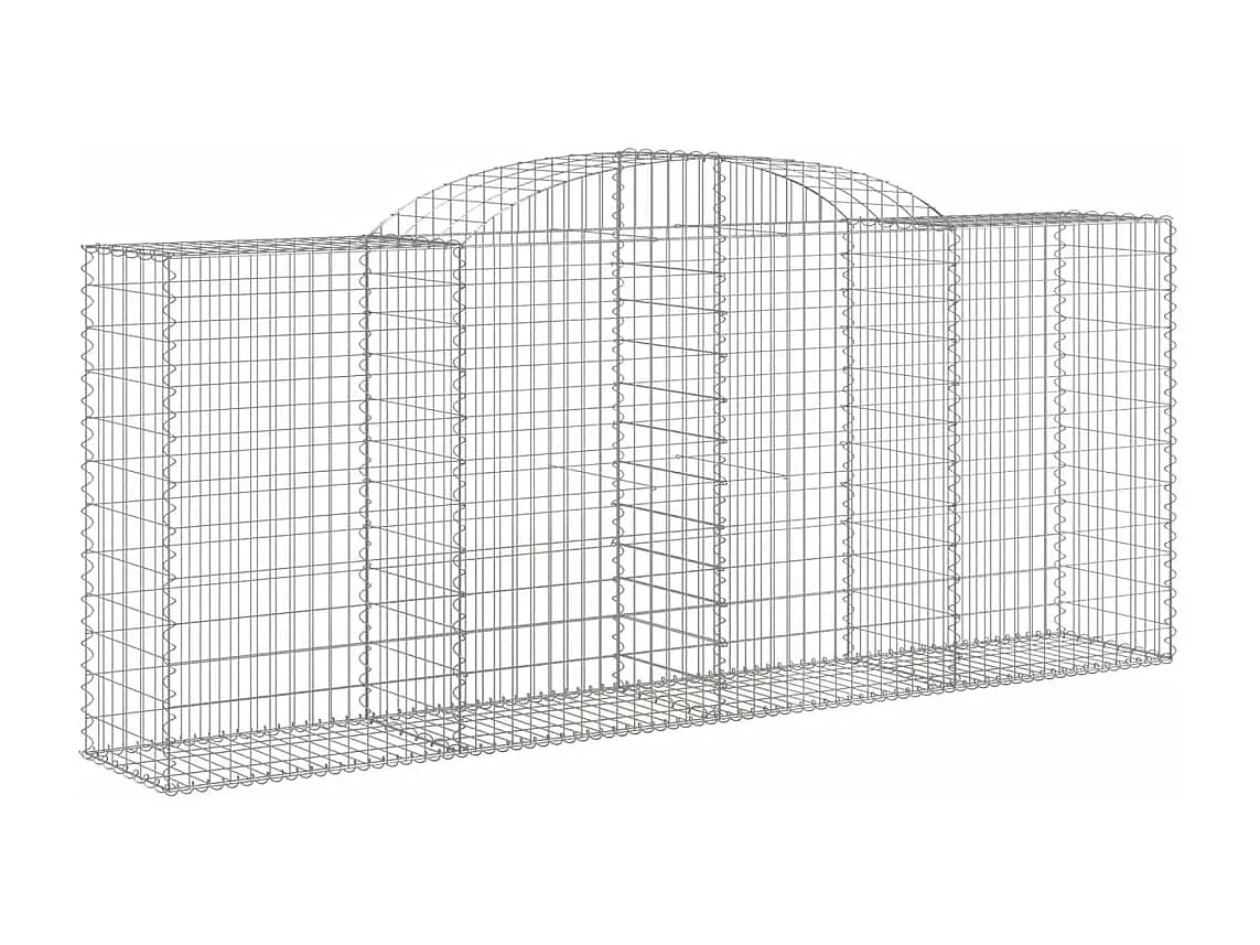 Paniers à gabions arqués 12 pcs 300x50x120-140 fer galvanisé