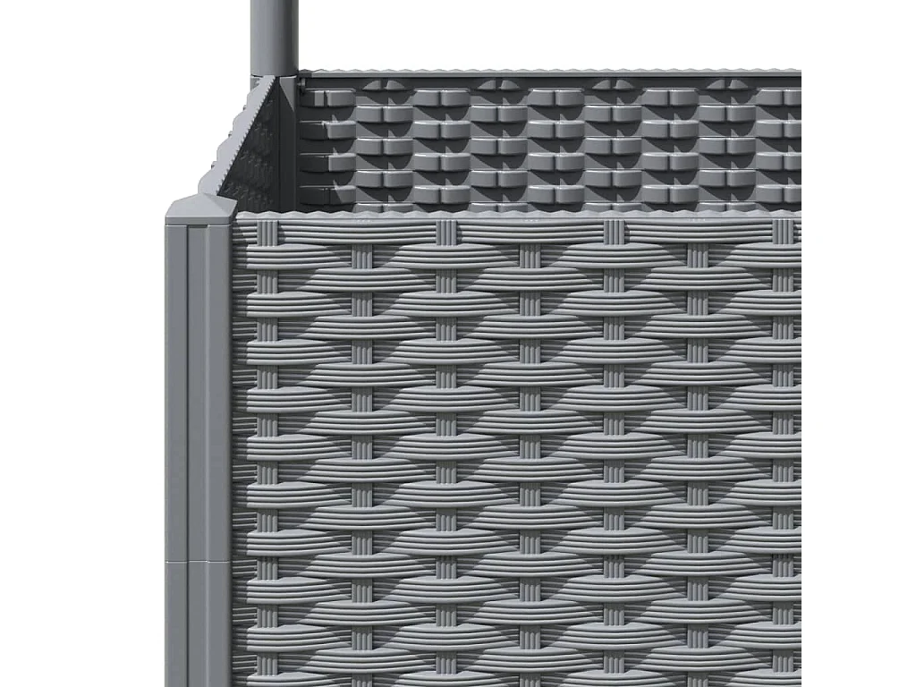 Jardinière avec treillis Gris clair 120x40x136 PP