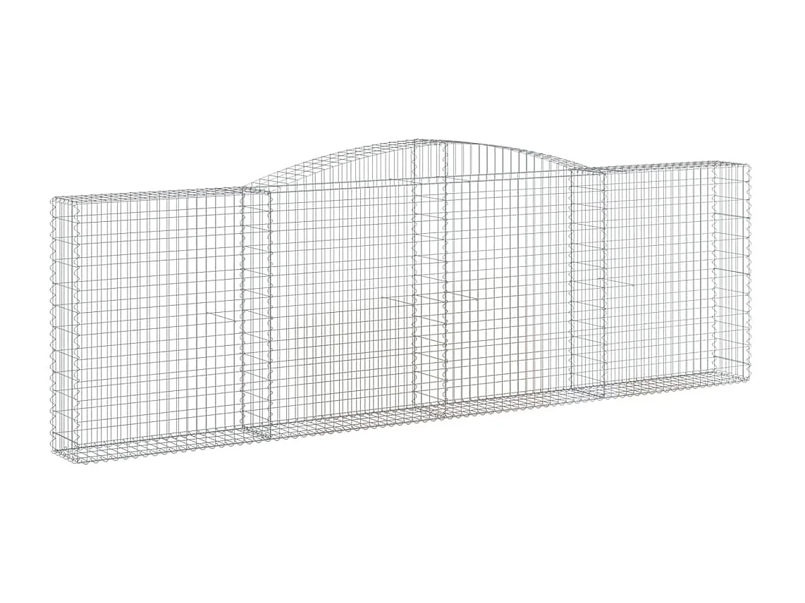 Paniers à gabions arqués 3 pcs 400x30x120-140 Fer galvanisé