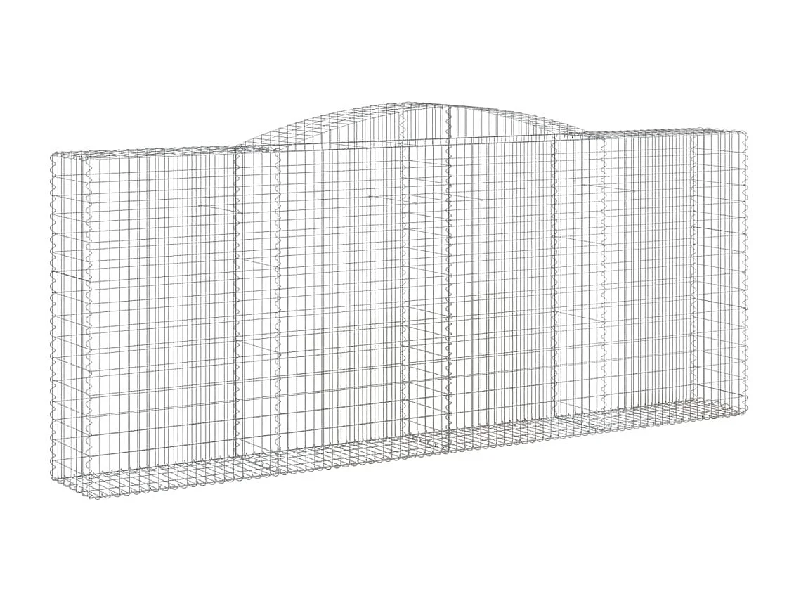 Paniers à gabions arqués 2 pcs 400x50x160-180 fer galvanisé