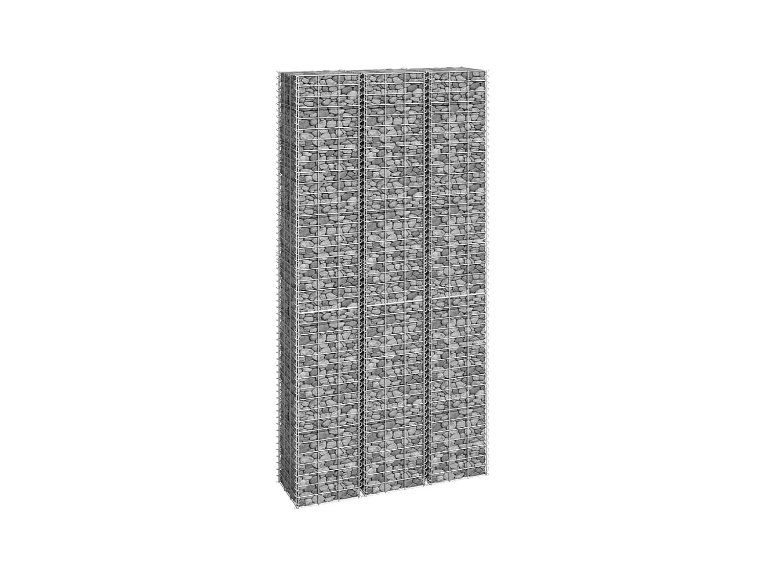 Jardinières en gabions 3 pcs 30x30x200 Fer