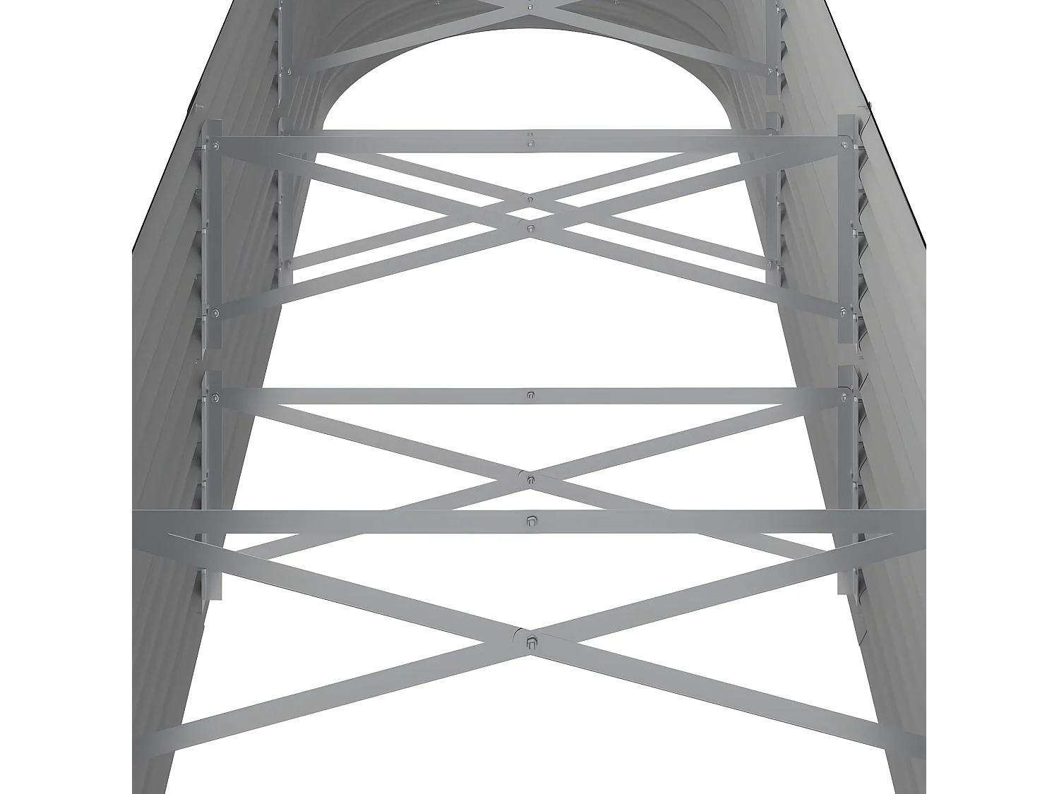 Jardinière Acier enduit de poudre 296x80x68 Anthracite