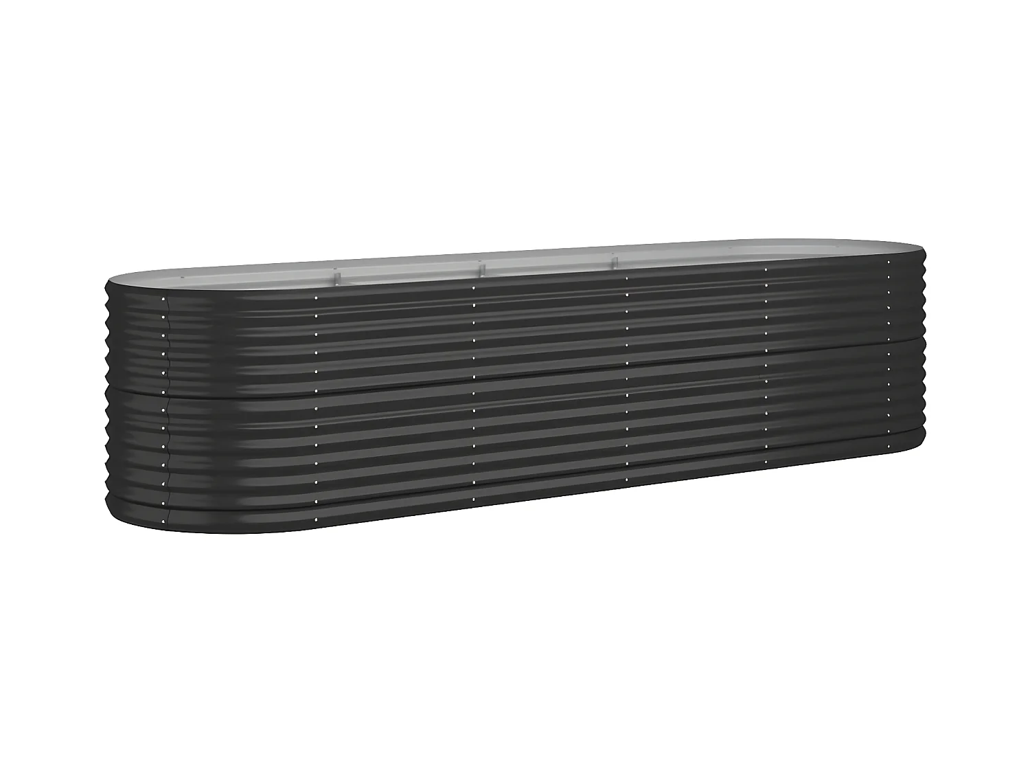 Jardinière Acier enduit de poudre 296x80x68 Anthracite