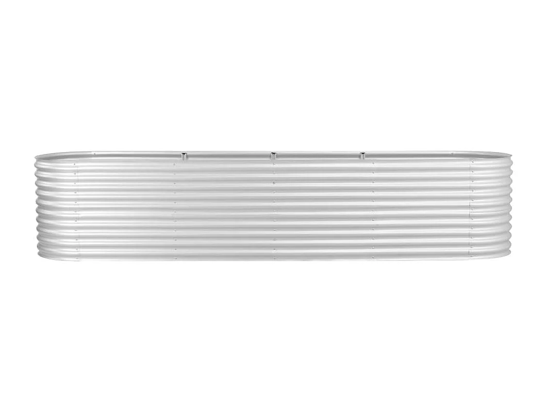 Jardinière 400x80x81 Acier galvanisé Argenté