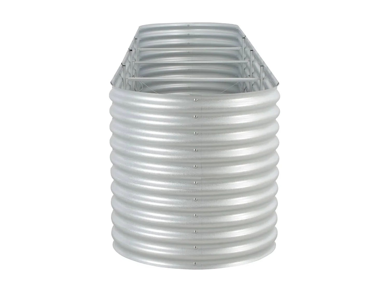 Jardinière 400x80x81 Acier galvanisé Argenté