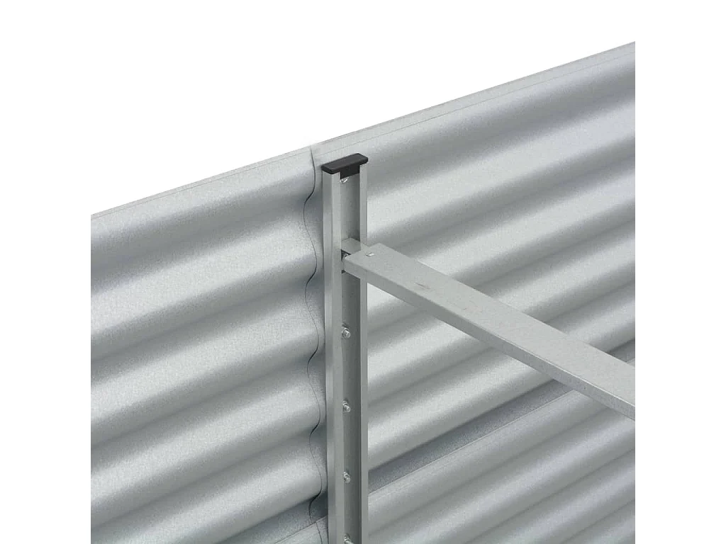 Jardinière 400x80x81 Acier galvanisé Argenté