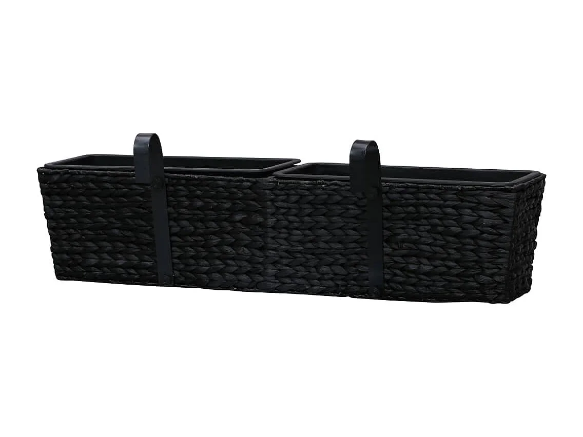 Jardinières 2 pcs Jacinthe d'eau Noir