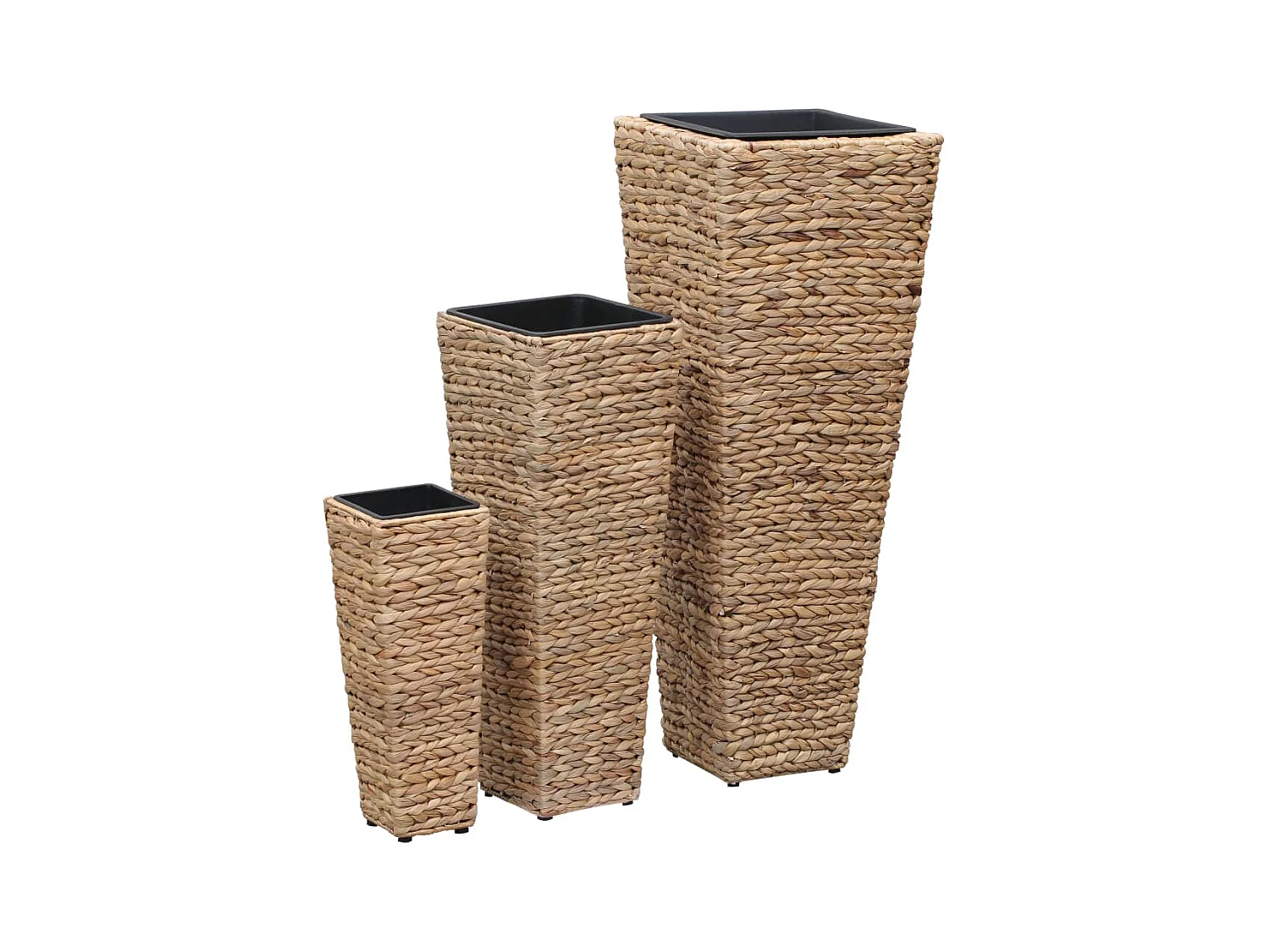 Jardinières 3 pcs Jacinthe d'eau Marron 2