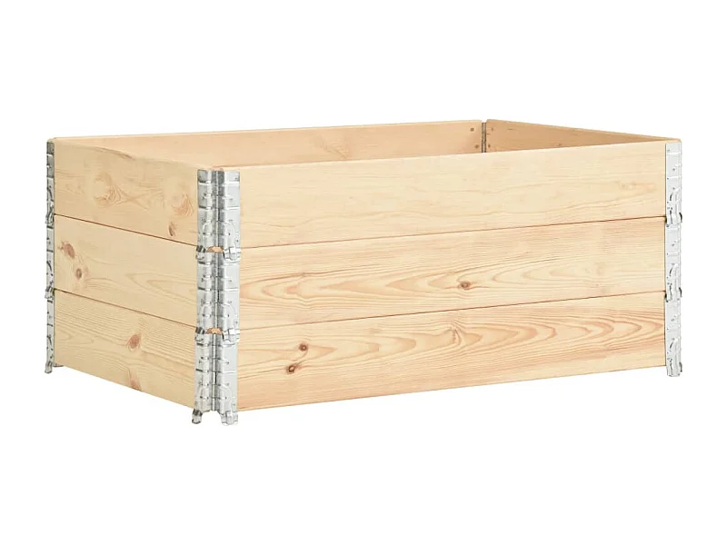 Jardinières surélevées 3 pcs 100x150 Bois de pin solide