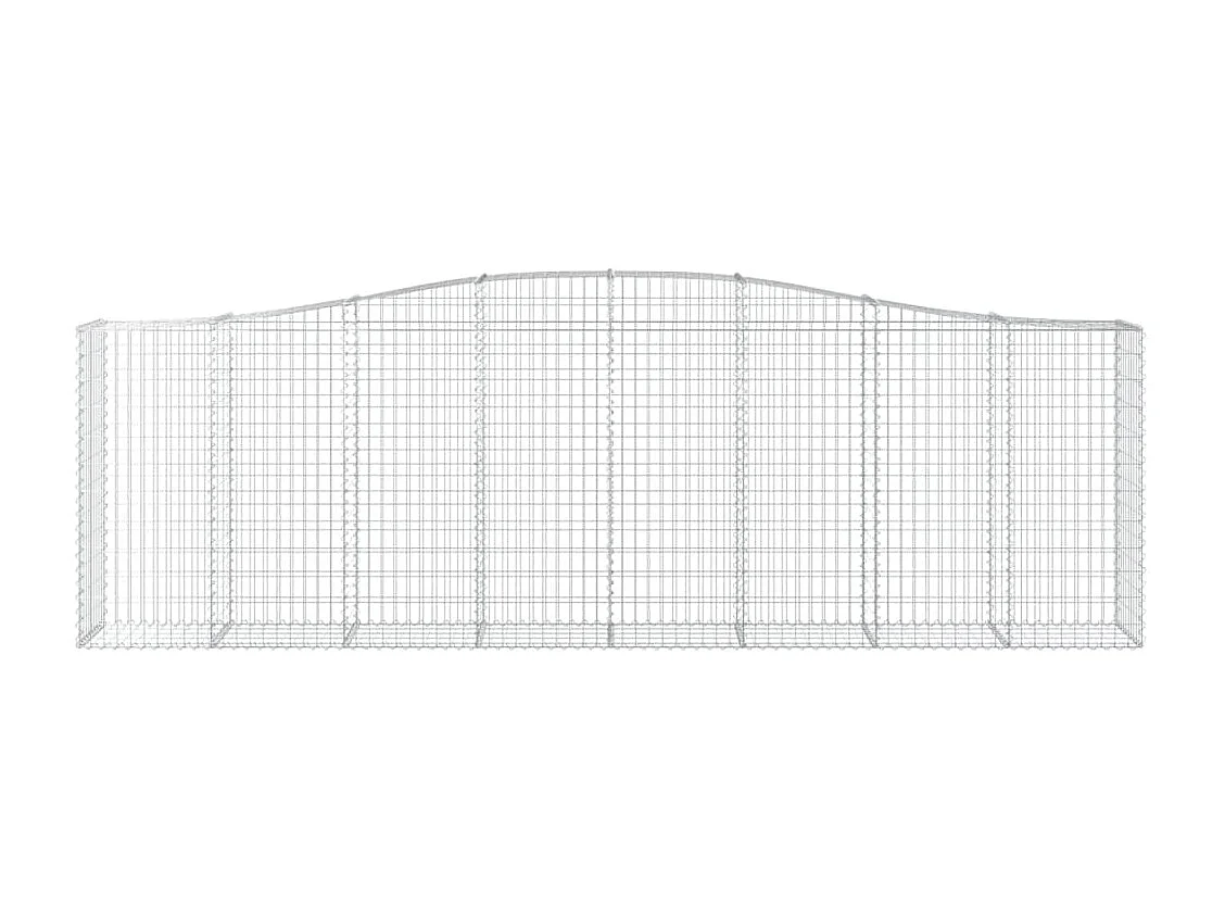 Panier de gabions arqué 400x50x120-140 Fer galvanisé