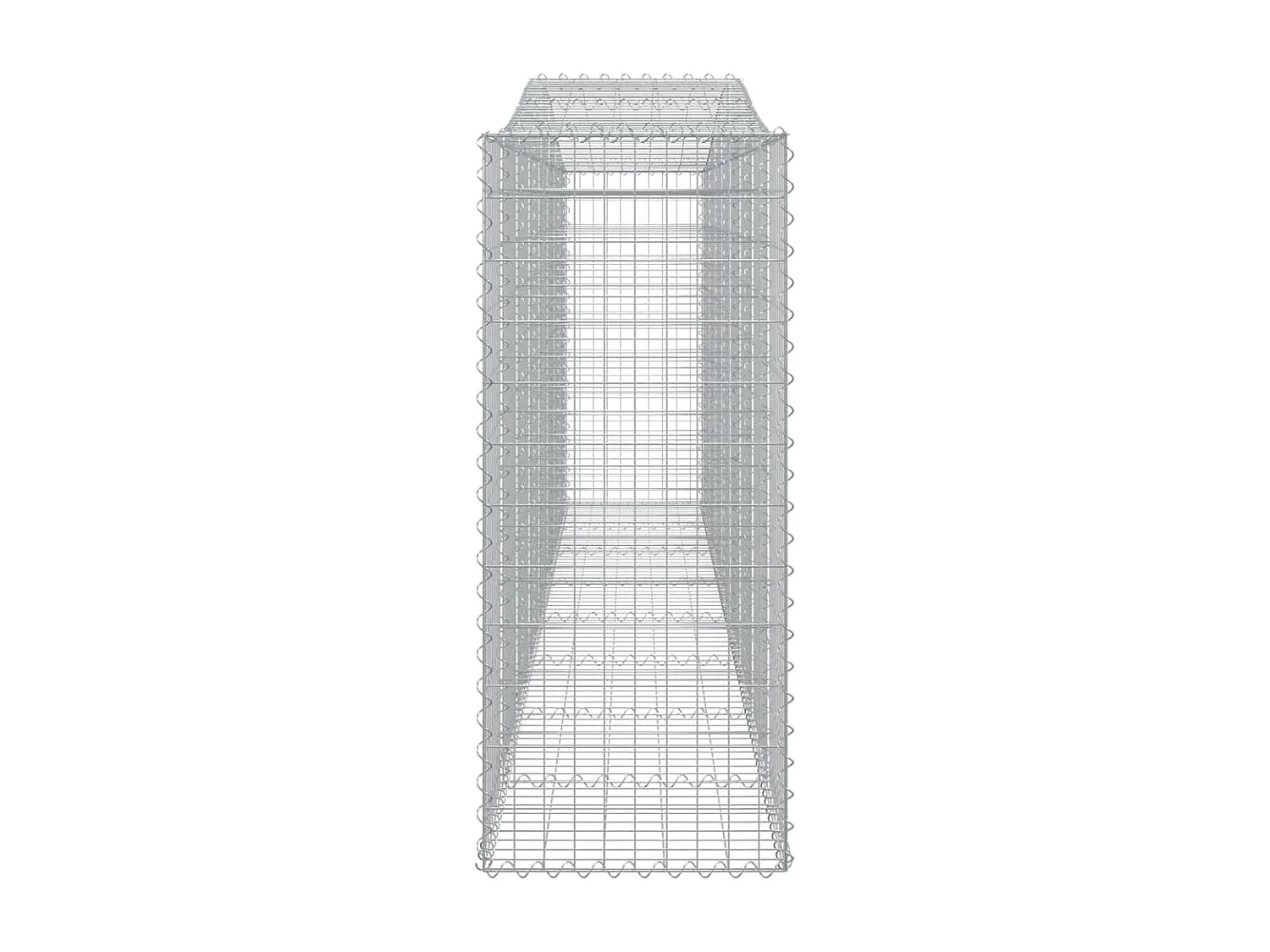 Panier de gabions arqué 400x50x120-140 Fer galvanisé