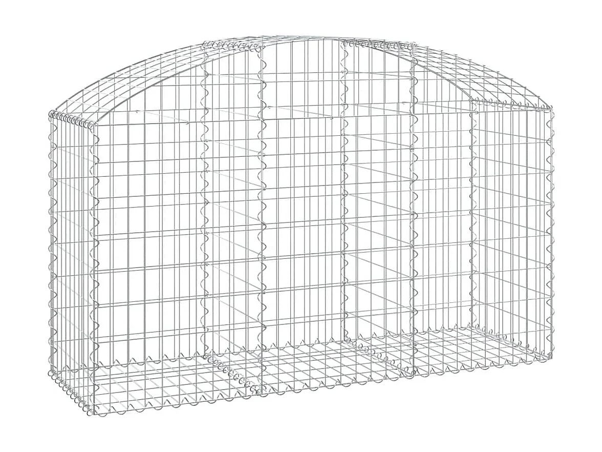 Panier de gabions arqué 150x50x80-100 Fer galvanisé