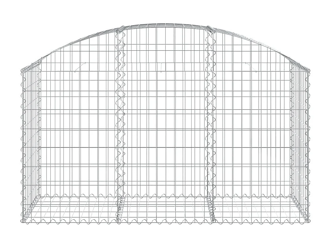 Panier de gabions arqué 150x50x80-100 Fer galvanisé