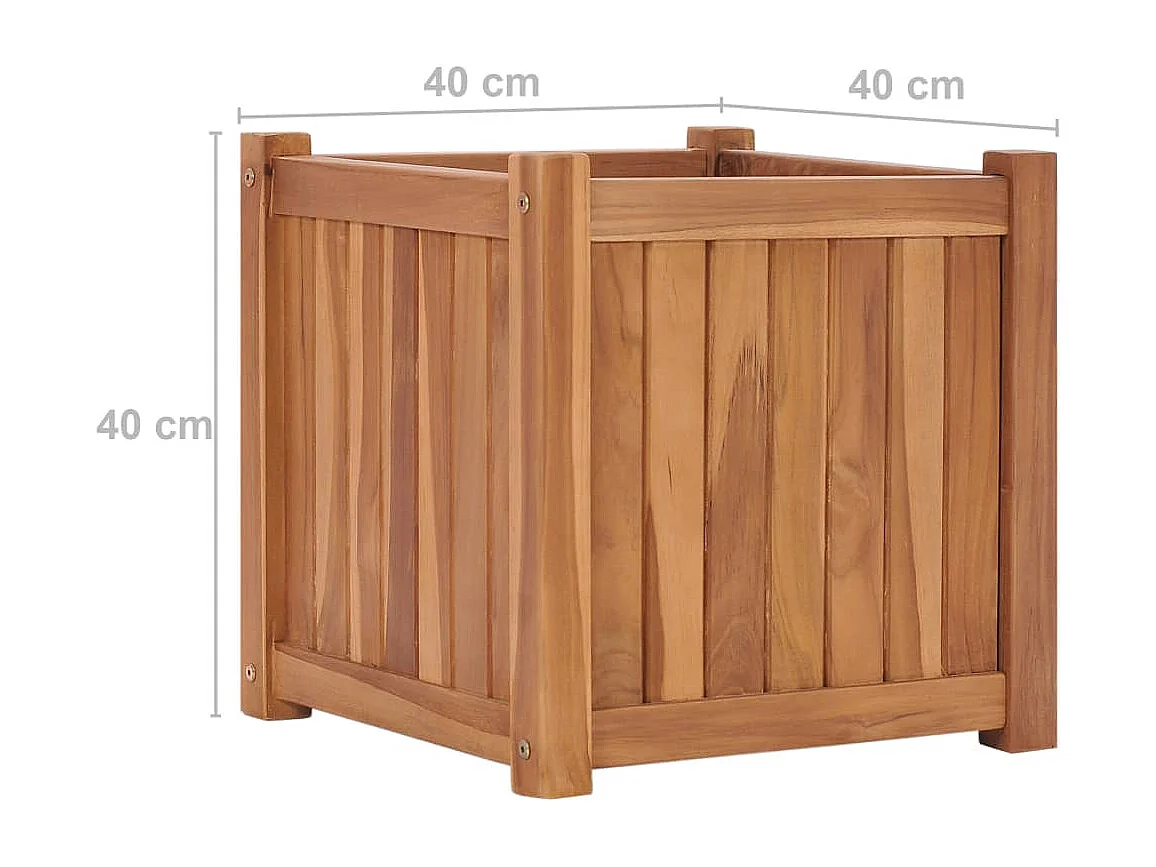 Jardinière 40x40x40 Bois de teck solide