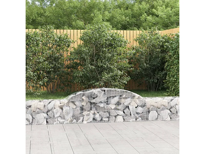 Panier de gabions arqué 300x30x40-60 Fer galvanisé