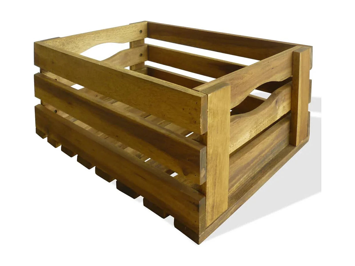 Caisse à pommes 2 pcs Bois d'acacia massif