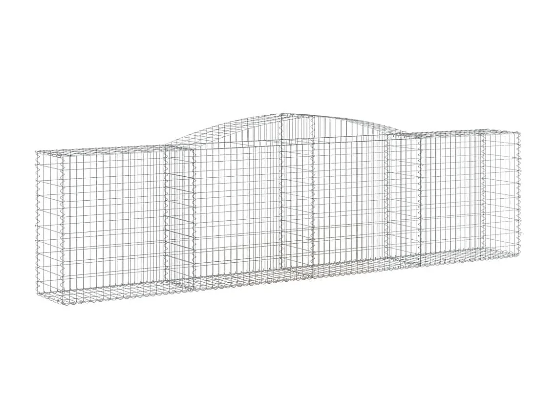 Panier de gabions arqué 400x50x100-120 Fer galvanisé
