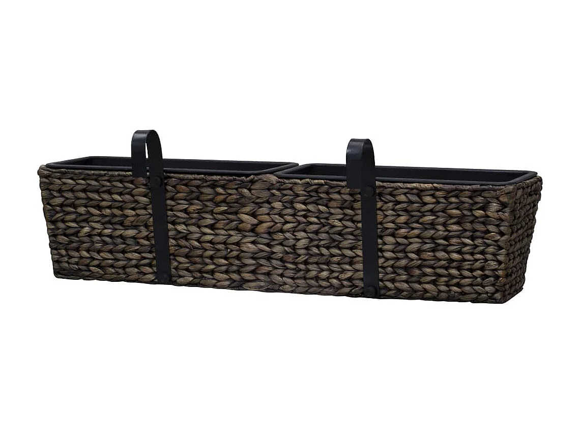 Jardinières 2 pcs Jacinthe d'eau Marron 2