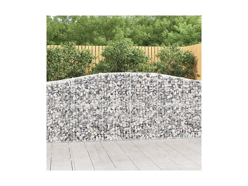 Paniers à gabions arqués 25 pcs 400x50x100-120 Fer galvanisé