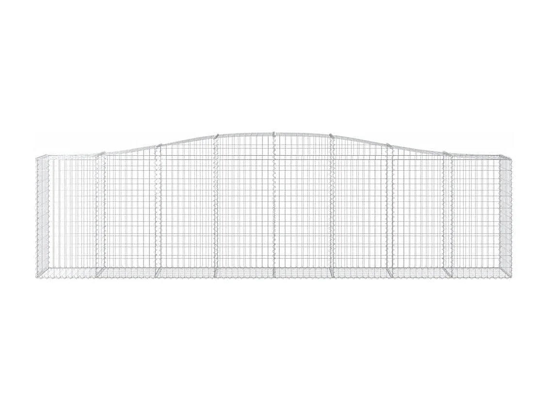 Paniers à gabions arqués 25 pcs 400x50x100-120 Fer galvanisé