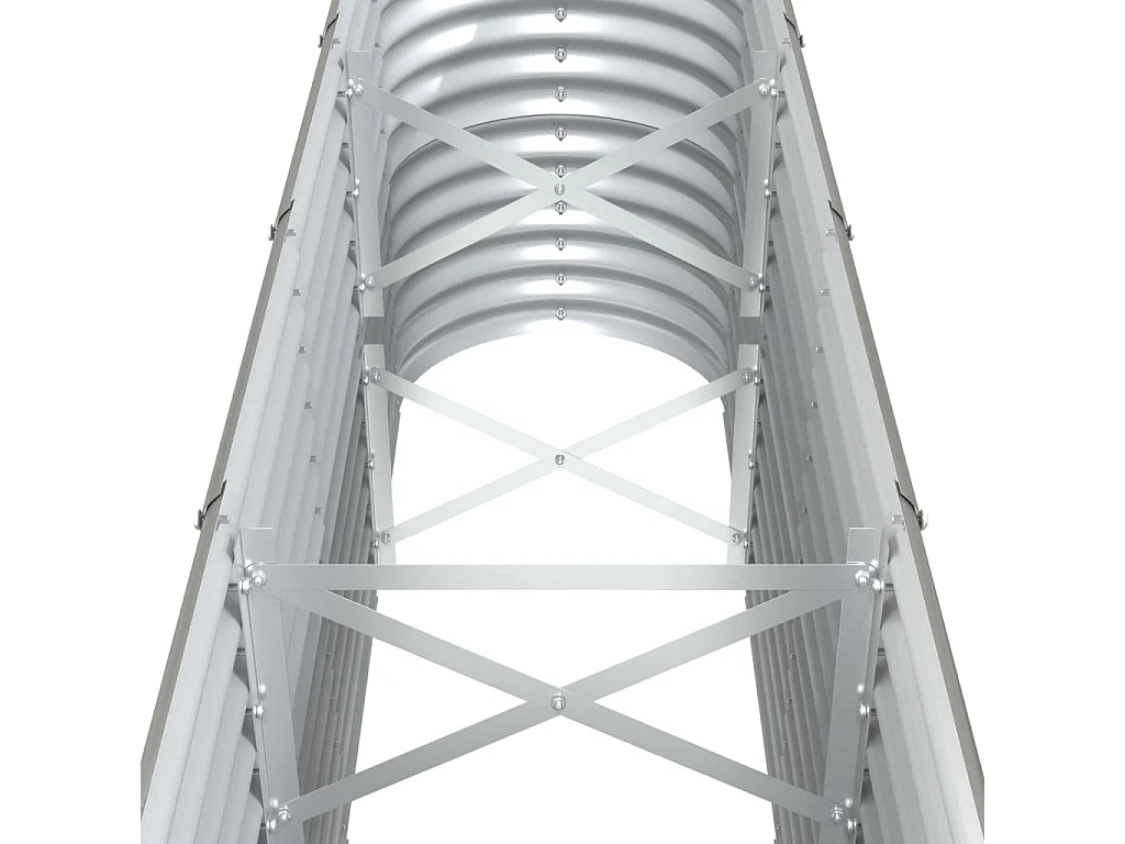 Jardinière Acier enduit de poudre 332x40x68 gris